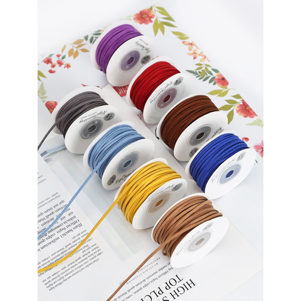 Coreano veludo Deerskin veludo 3mm corda de couro camurça corda DIY gravata de mão presente corda cozimento decoração le