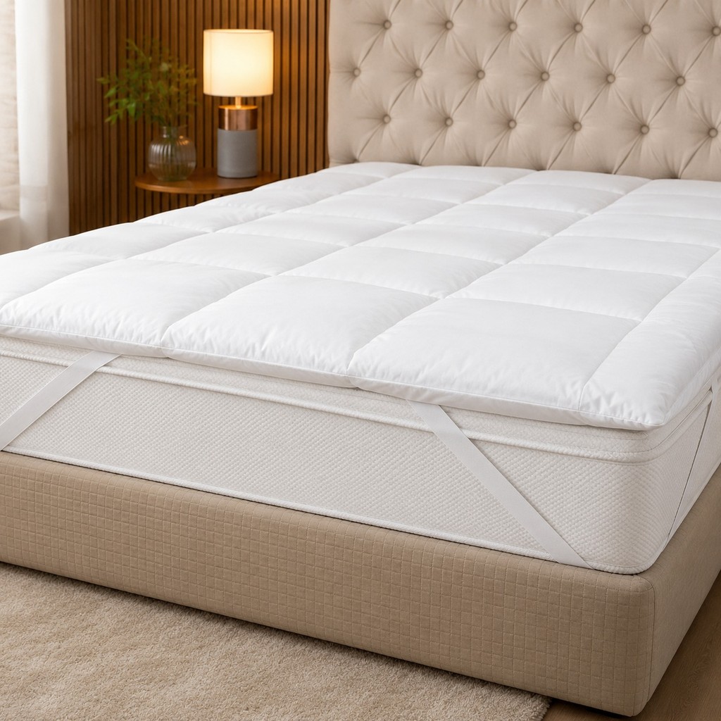 Pillow Top Premium Ultra Macio Confortável Fibra Siliconada C/ Elástico Protetor De Colchão Casal-Queen e King