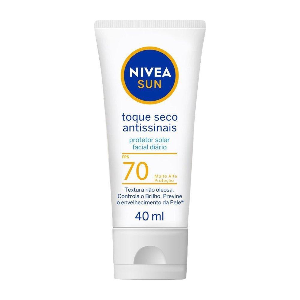 Protetor Solar Facial Nivea Sun Toque Seco Antissinais FPS 70 - 40ml