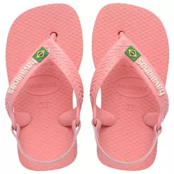 Havaianas Baby Brasil Logo Manga Rosa