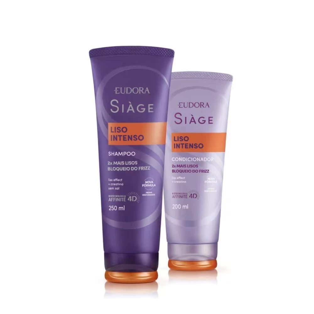 Kit Shampoo e Condicionador Eudora Siage Liso Intenso