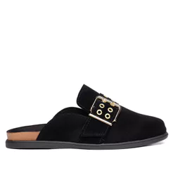 Mule Feminino Moleca Fivela Camurça Preto