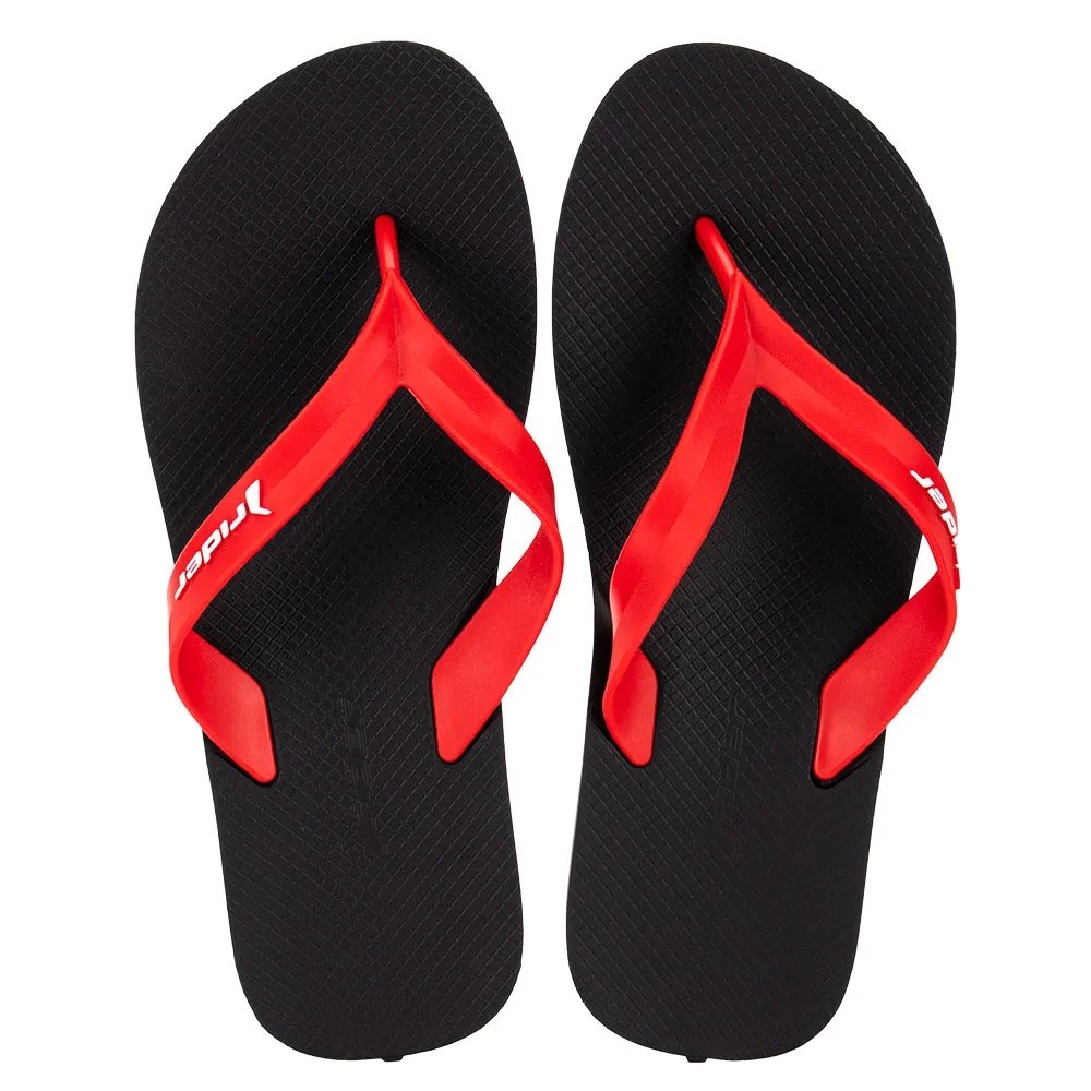 CHINELO JUVENIL DEDO RIDER FEEL 12372 - PRETO / VERMELHO