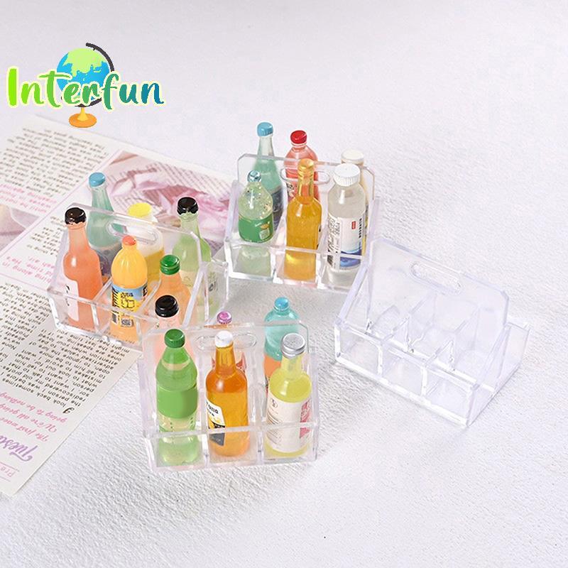 [InterfunB] 2 Unidades/1 Conjunto Mini Garrafa De Bebida Base De Leite Cena Decoração Comida Brincar Casa De Boneca Mode