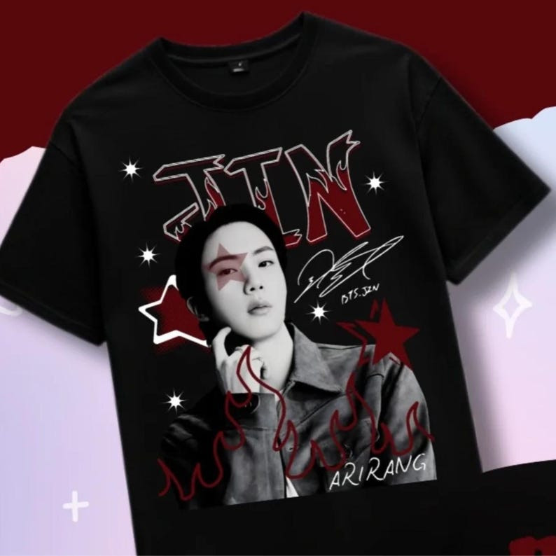 Camiseta Feminina Estampa Com Personagem e Estrelas Moderna Estilosa Confortável Moda Feminina Casual