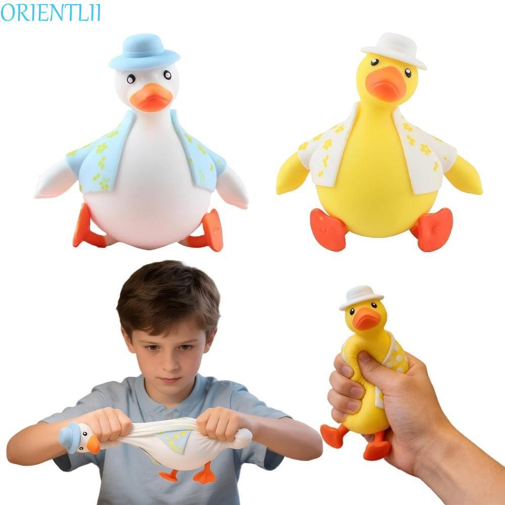 ORIENTLII Brinquedos De Aperto Em Forma De Pato , Brinquedo Sensorial Sentado De Animal De Descompressão De Ascensão Len