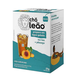 Chá Cold Brew Ice Tea Pêssego envelopado com 10 unidades Leão