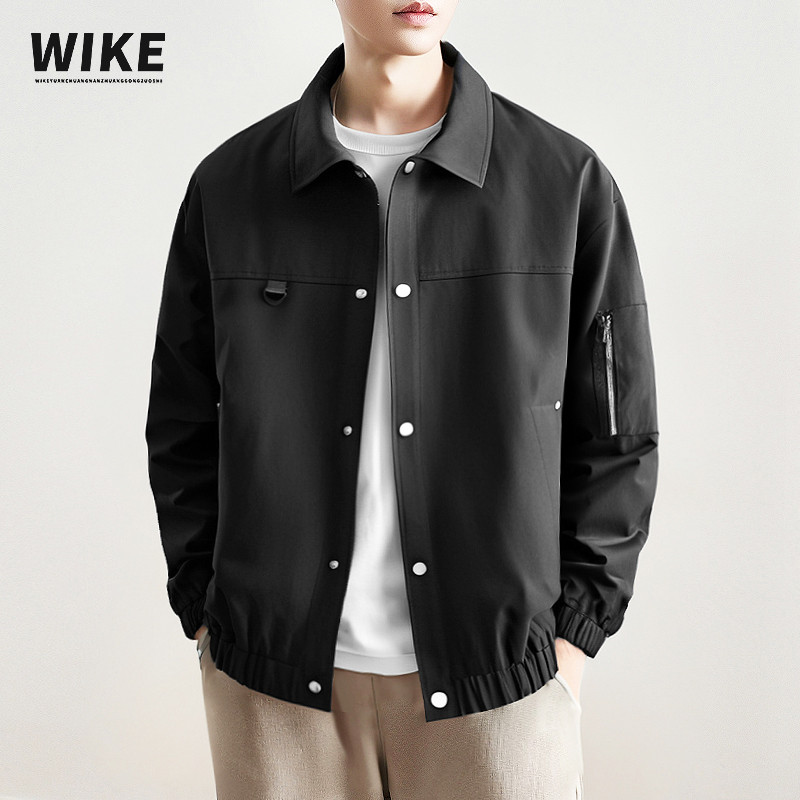 WIKE lapela jaqueta masculina 2026 outono novo estilo Casual All-Match curto solto outono na moda marca jaqueta