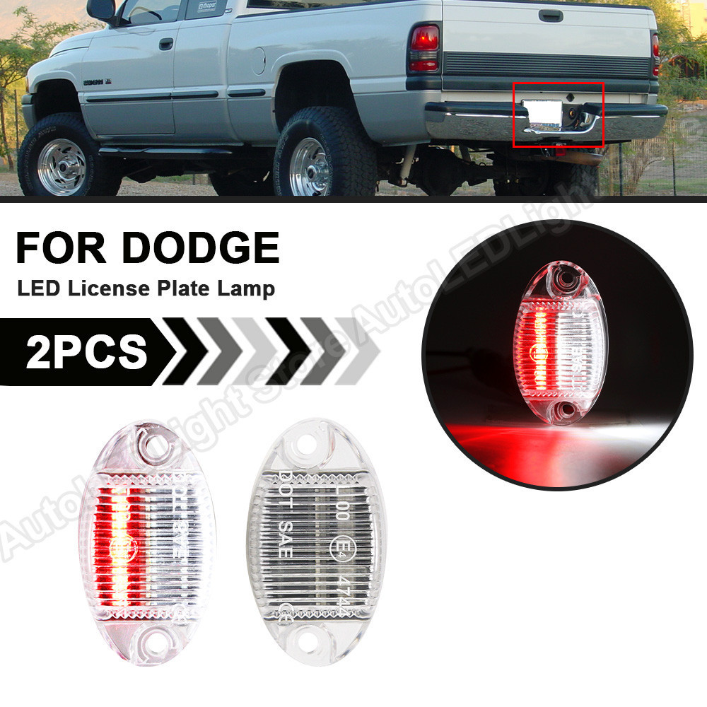 2 Peças Para 1994 1995 1996 1997 1998 1999 2000 2001 2002 DODGE RAM 1500 2500 3500 Captador LED Luz Da Placa De Licença 