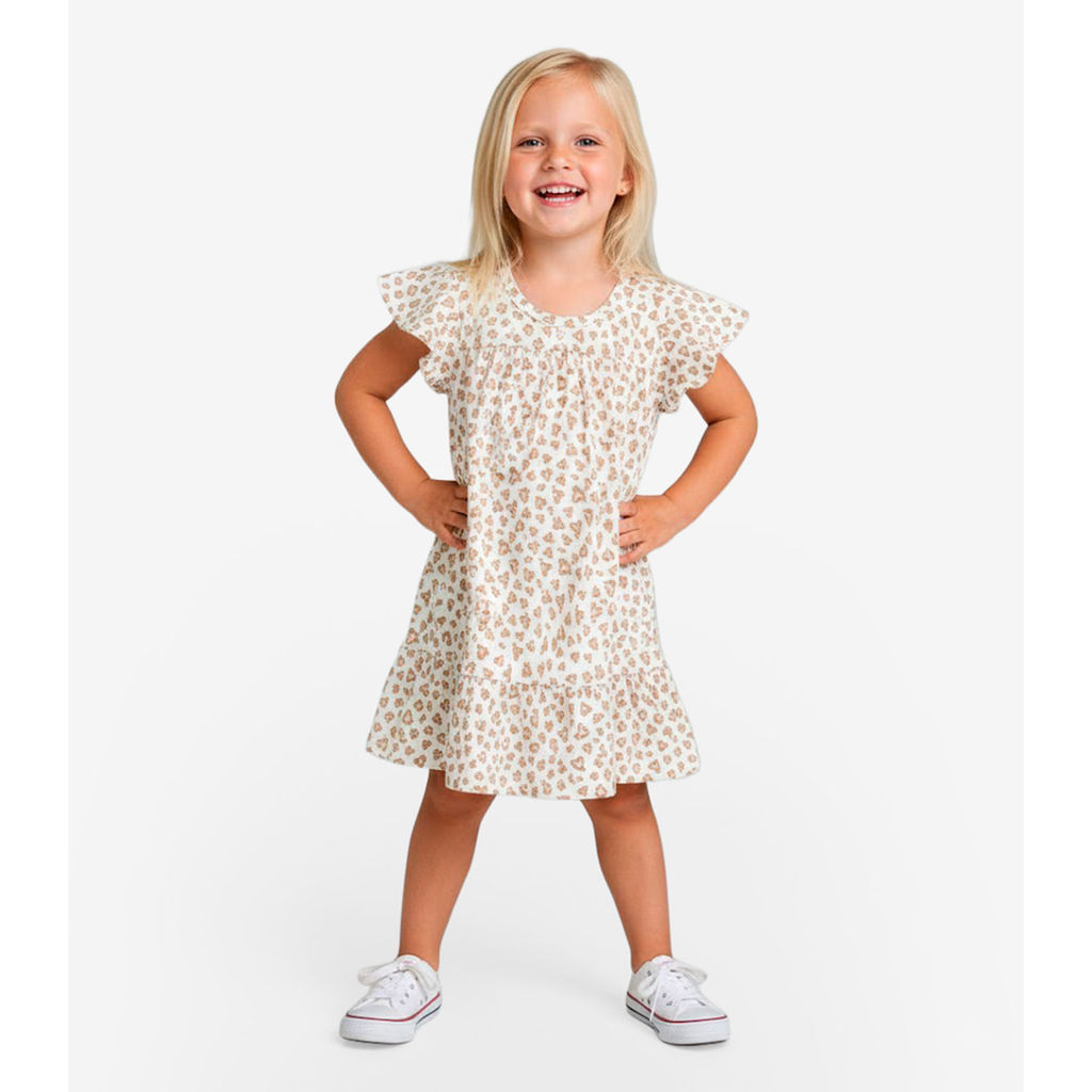 Vestido Infantil Com Manga Godê Select Rosa