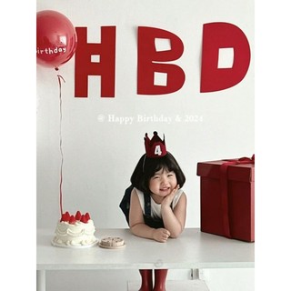 Influenciador ins estilo HBD feliz aniversário carta balão crianças festa de aniversário decoração cena Layout foto ader