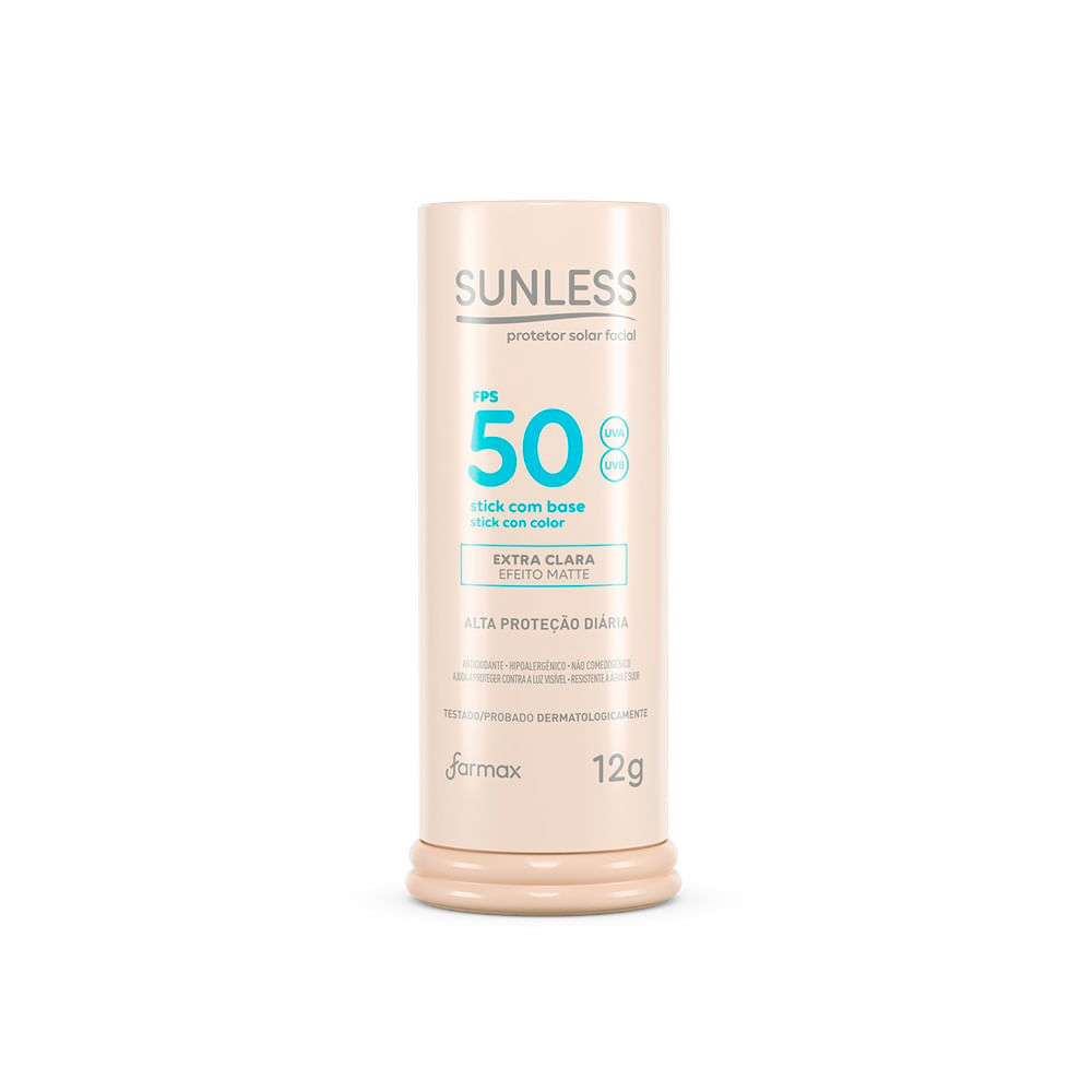 Protetor Solar Sunless Stick com Base Extra Clara 12g