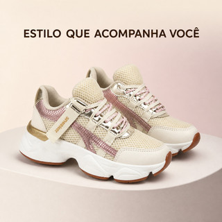 Tenis Feminino Chunky Casual Leve E Confortavel Bloegueira