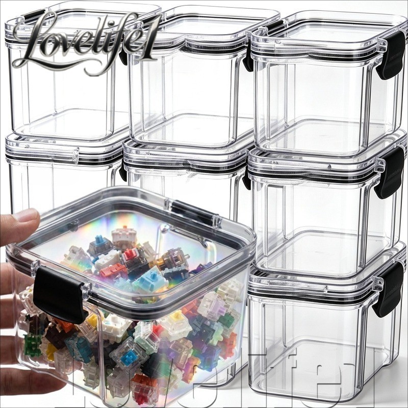 [Entrega Rápida] Caixa De Armazenamento Empilhável De Plástico De 460ml-Hermética Transparente-Recipiente Organizador À 