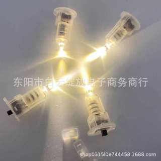Lanterna LED dedicada luz eletrônica amarelo pavio destaque lâmpada grânulo DIY Material artesanal pequena lâmpada 1M3J