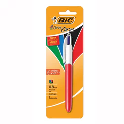 Caneta esferográfica 0.8 retrátil Fine 4 cores Bic