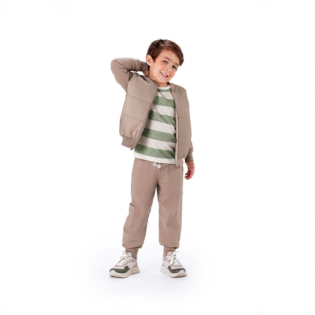 Camiseta Manga Longa Listrada Infantil Menino Marisol