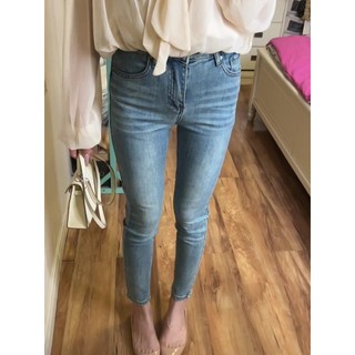 Calça Jeans Skinny azul claro de cintura alta feminina outono 2026 deste ano Popular novo estilo cobrindo virilha mais f