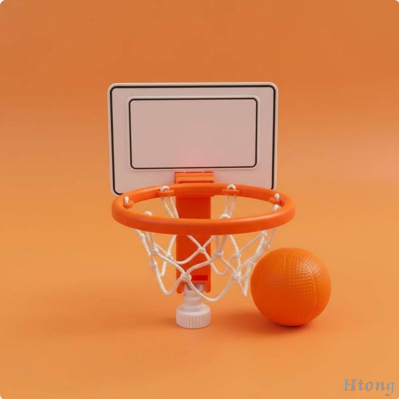 [Htong] Mini Poste De Gol De Basquete Montado Em Mesa , Cesta De Plástico Pequena , Para De Estudo