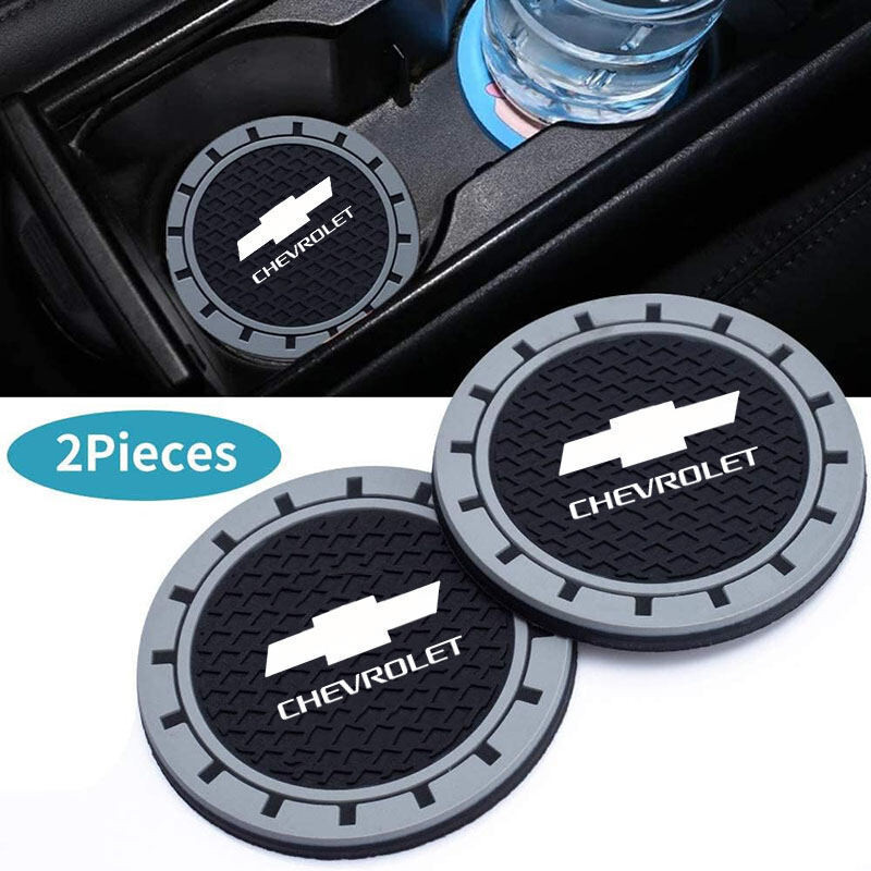 Kit de suporte para copos de carro em silicone antiderrapante (conjunto de 2 peças), adequado para os modelos Chevrolet