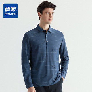 [Impressão requintada] Camisa polo masculina de manga comprida outono inverno confortável respirável Casual masculina de