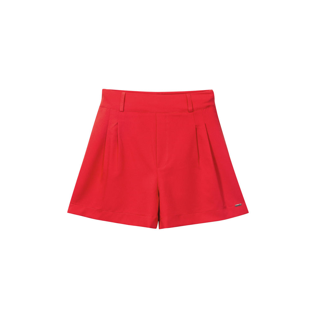 Shorts Feminino Casual Marialícia Vermelho