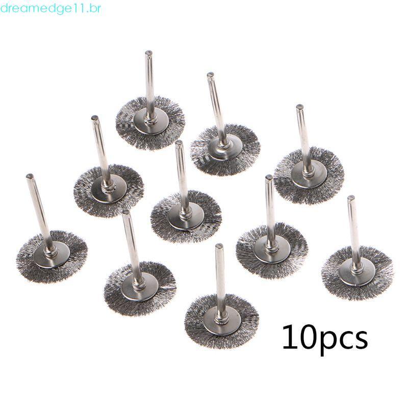 dreamedge11 10 PCS Fio Aço Inoxidável Escova Forma T Ferramenta Rotativa Para Polimento Broca