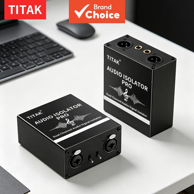 Isolador de Áudio TITAK Audio Isolator Pro, Função Ground Lift elimina zumbido nas conexões de áudio entre dispositivos