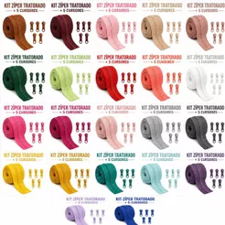 KIT ZIPER TRATORADO 3 METROS +5 CURSORES Alta Qualidade Diversas Cores