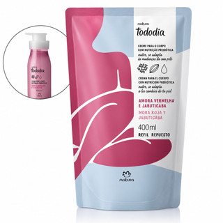 Refil Hidratante Nutritivo para o Corpo Tododia Amora Vermelha e Jabuticaba 400 ml