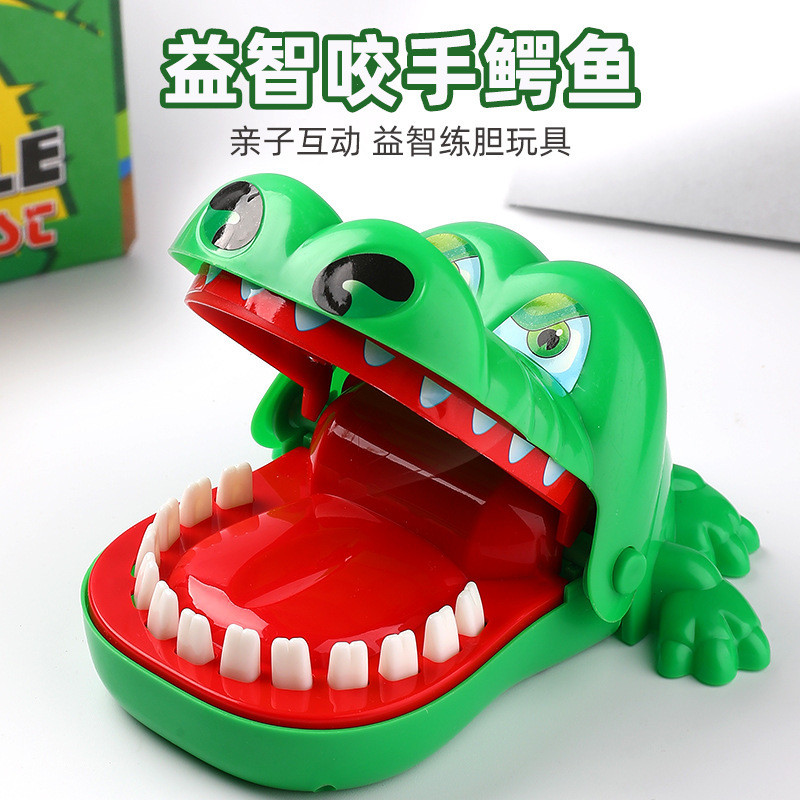 Brinquedo de Crocodilo de Dedo Grande e Rígido, Brinquedo de Crocodilo para Crianças e Pais, Brinquedo de Pegadinha, Jog