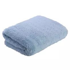 Jogo de 2 Toalhas de Rosto Elegance 40x80cm Azul Poliéster Absorvente Banheiro Lavabo Cozinha Decoração Enxoval Presente