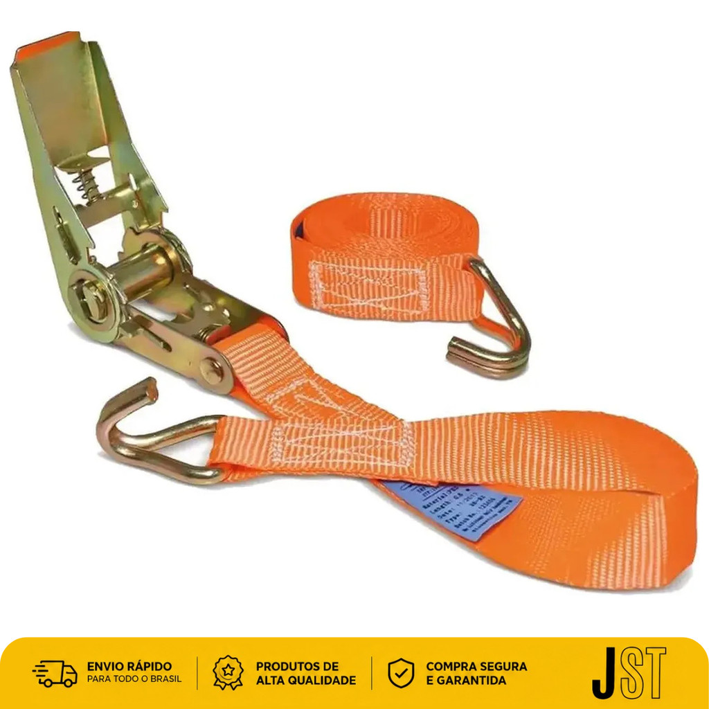 Cinta de Amarração com Catraca para Moto 3m 800kg RCAI-2037 JST Gancho
