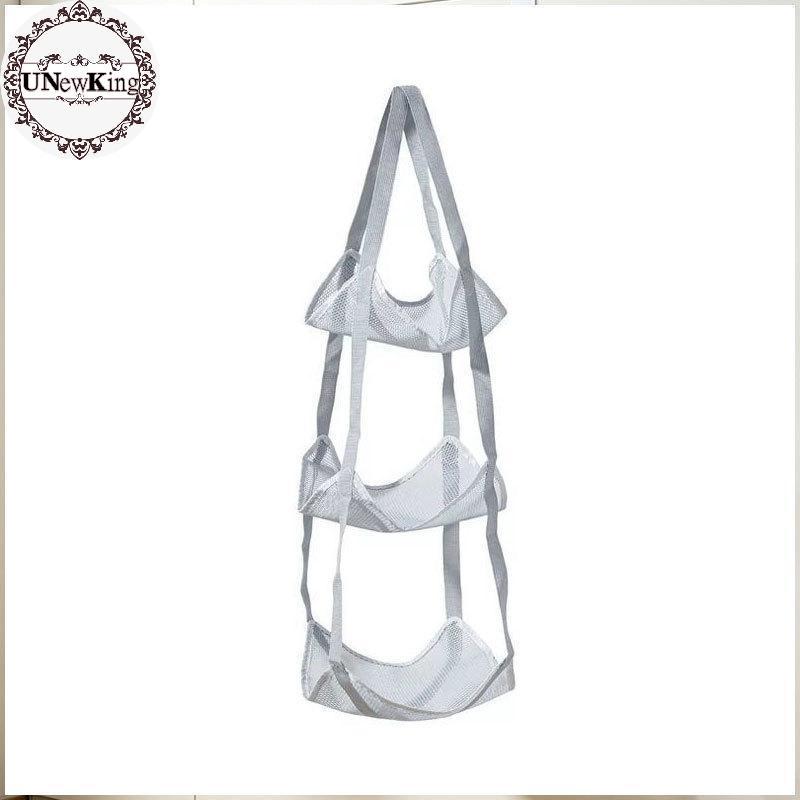 UNewKing Multifuncional 3/4 Camadas Pendurado Esportes Bola De Armazenamento Malha Cesta Porta Suporte Montagem Na Pared