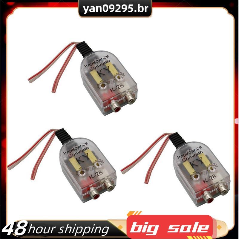3 Unidades K-28 12V Universal Carro Conversor De Impedância Alta Para Baixa Alto-Falante Linha