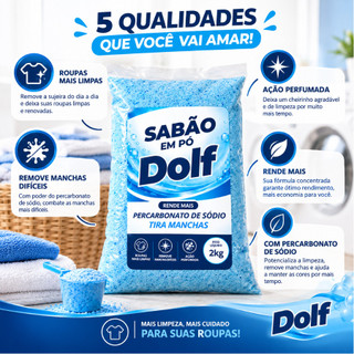 Sabão em Pó com Percarbonato de Sódio Tira Manchas para Roupas Brancas Limpeza Profunda…