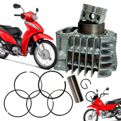 Kit Cilindro Motor Biz 110 Injetado Pop 110 Injetado Todos Anos