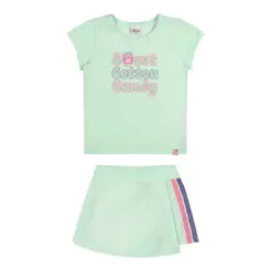 Conjunto Infantil Menina Com Presilha Elian Verde
