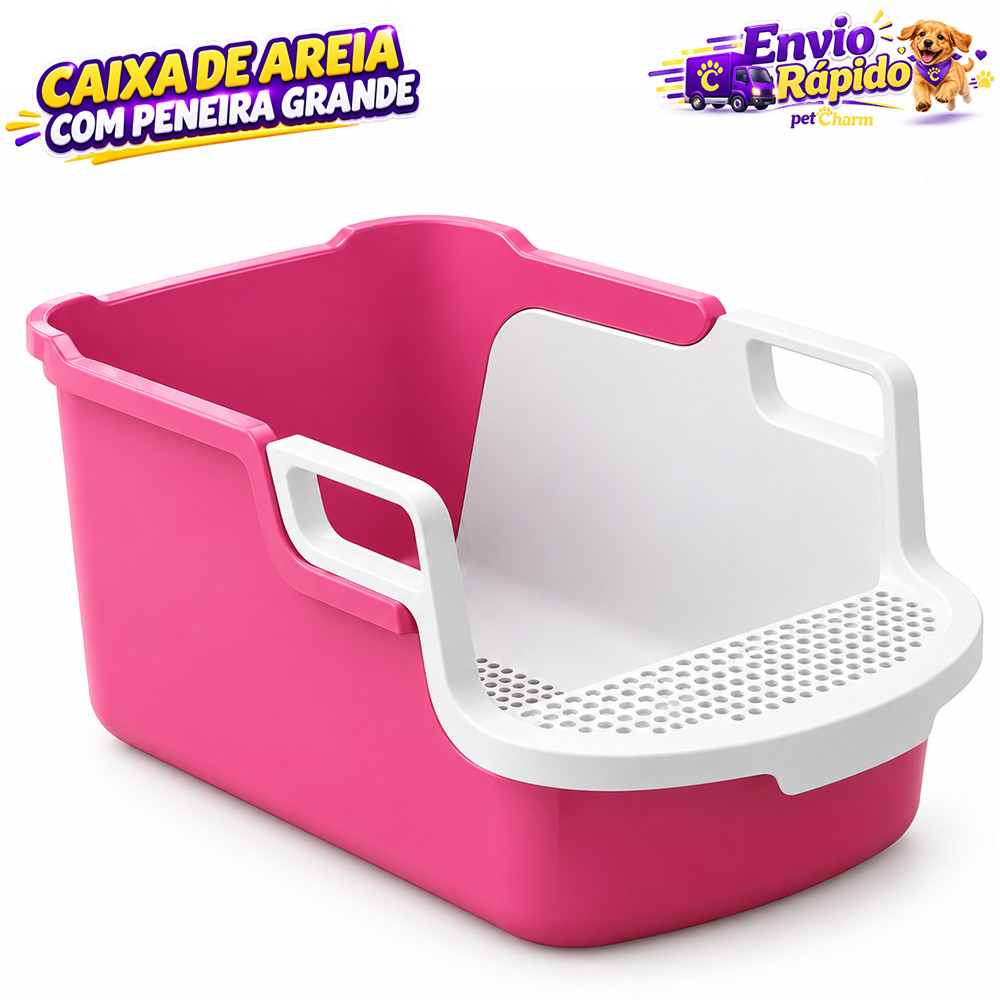 Caixa De Areia Para Gatos Furba Bandeja Higiênica Premium