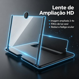 Amplificador/Suporte Notebook De Imagem Da Tela Do Celular Lupa 3D Promoção
