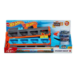 Pista Hot Wheels City - Speedway Hauler - Caminhão com Pista de Carrinhos - Mattel