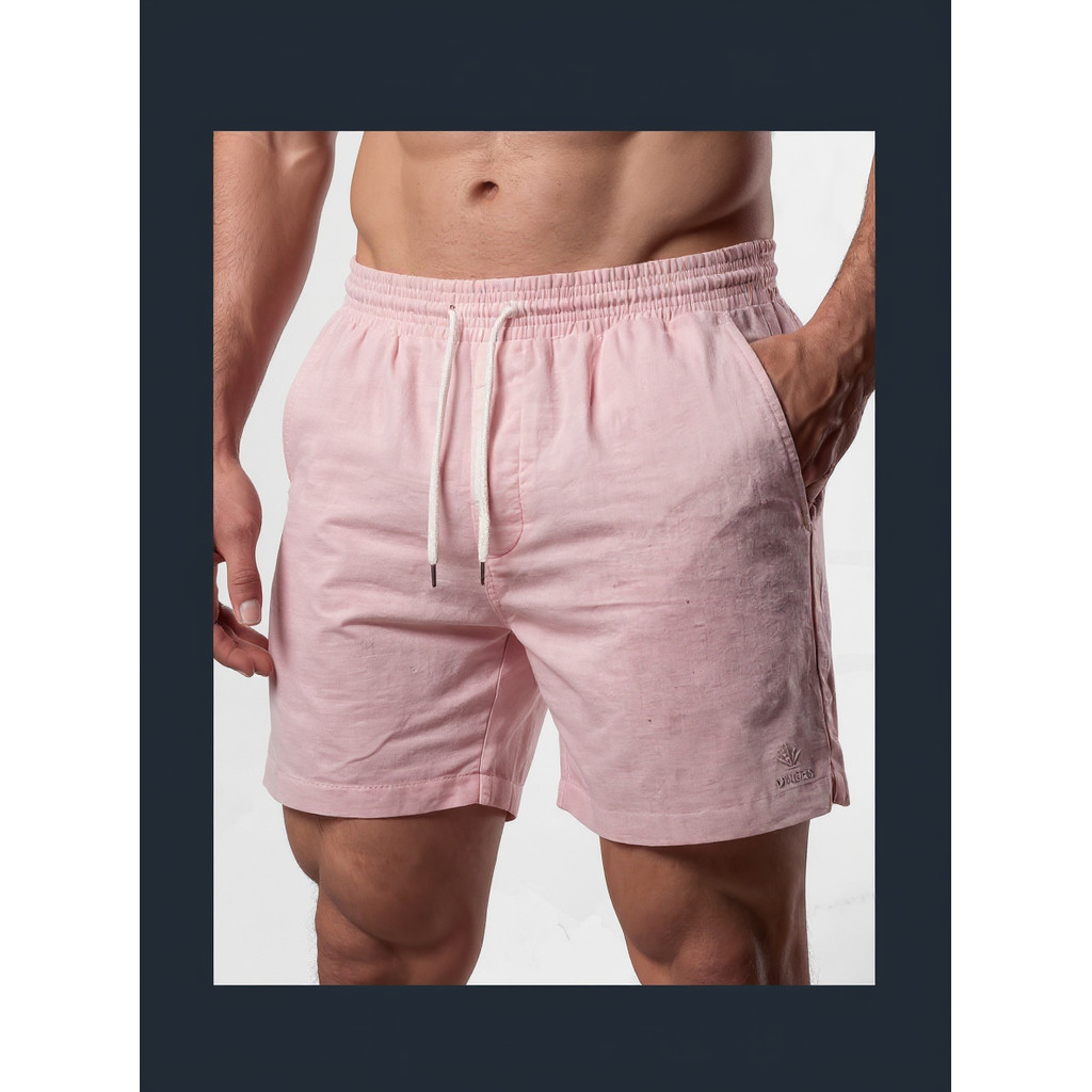 Kit 3 Bermudas Masculinas Linho Elastano Praiana Confortável Verão — Maison RS
