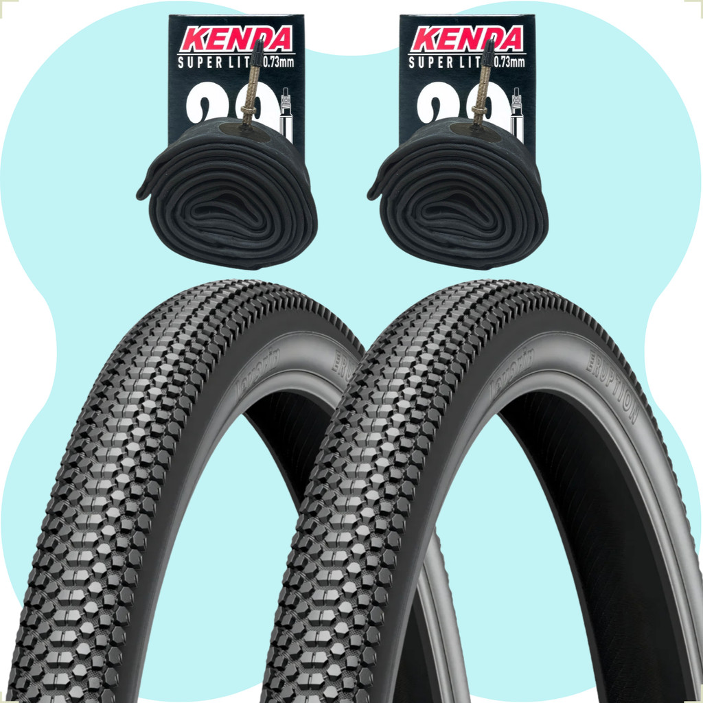 Par Pneu Eruption Levorin Aro 29 x 2.10 Bike Banda Leve Arame + Camaras de Ar 29 Kenda Bico Fino