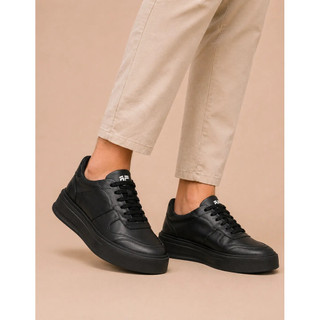 Tênis Masculino Em Couro Legítimo Sapatênis Casual Elegante