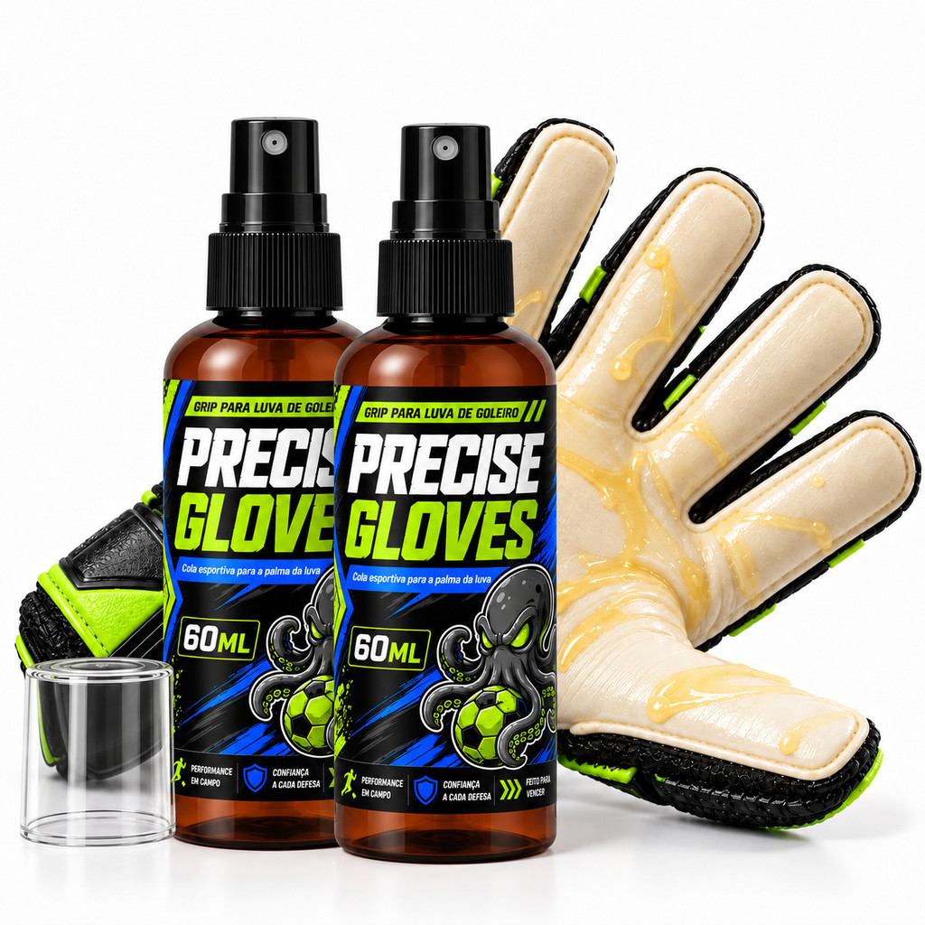 Kit 2 Cola Spray Grip Luvas De Goleiro 60ml De Futebol Cola Luvas Precise Gloves Gruda