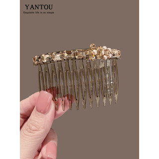 Luz de luxo Retro cheio de diamante cristal de cabeça para baixo pente moda fofo grampo de cabelo de alta qualidade eleg