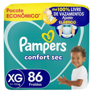 Fralda Descartável Pampers Confort Sec XG 86 Unidades