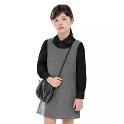 Conjunto Infantil Menina Camisa e Vestido Colorittá Preto