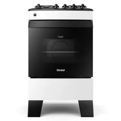 Fogão 4 Bocas Branco Consul com Economia de Gás e Mesa Esmaltada - CFO4ZAB