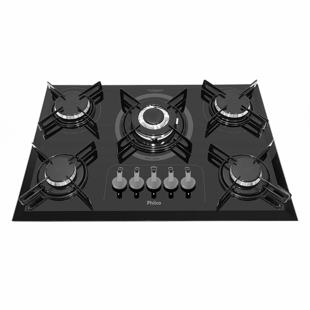 Cooktop 5 Bocas a Gás Philco PCT05TC